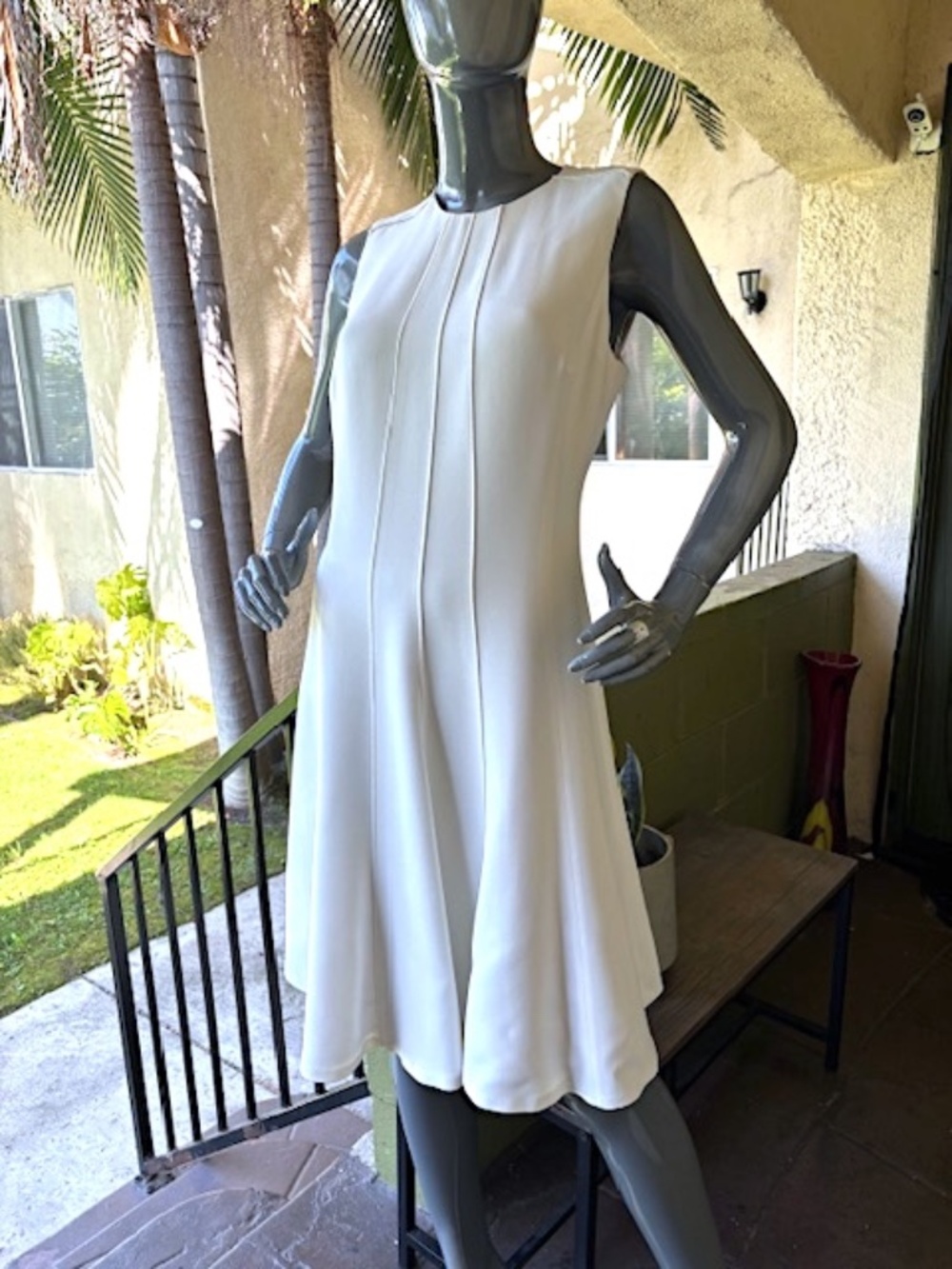 RALPH LAUREN BLACK LABEL Sleeveless Crepe Fit & Flare Dress EUC/sz 12